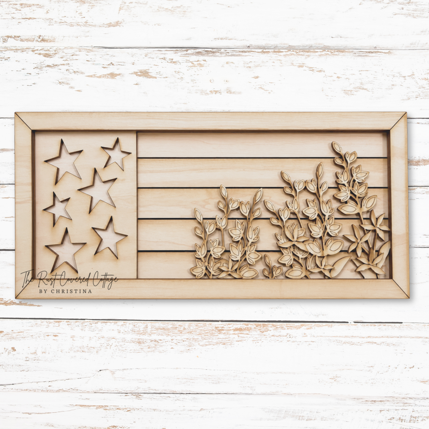 Floral Flag Sign