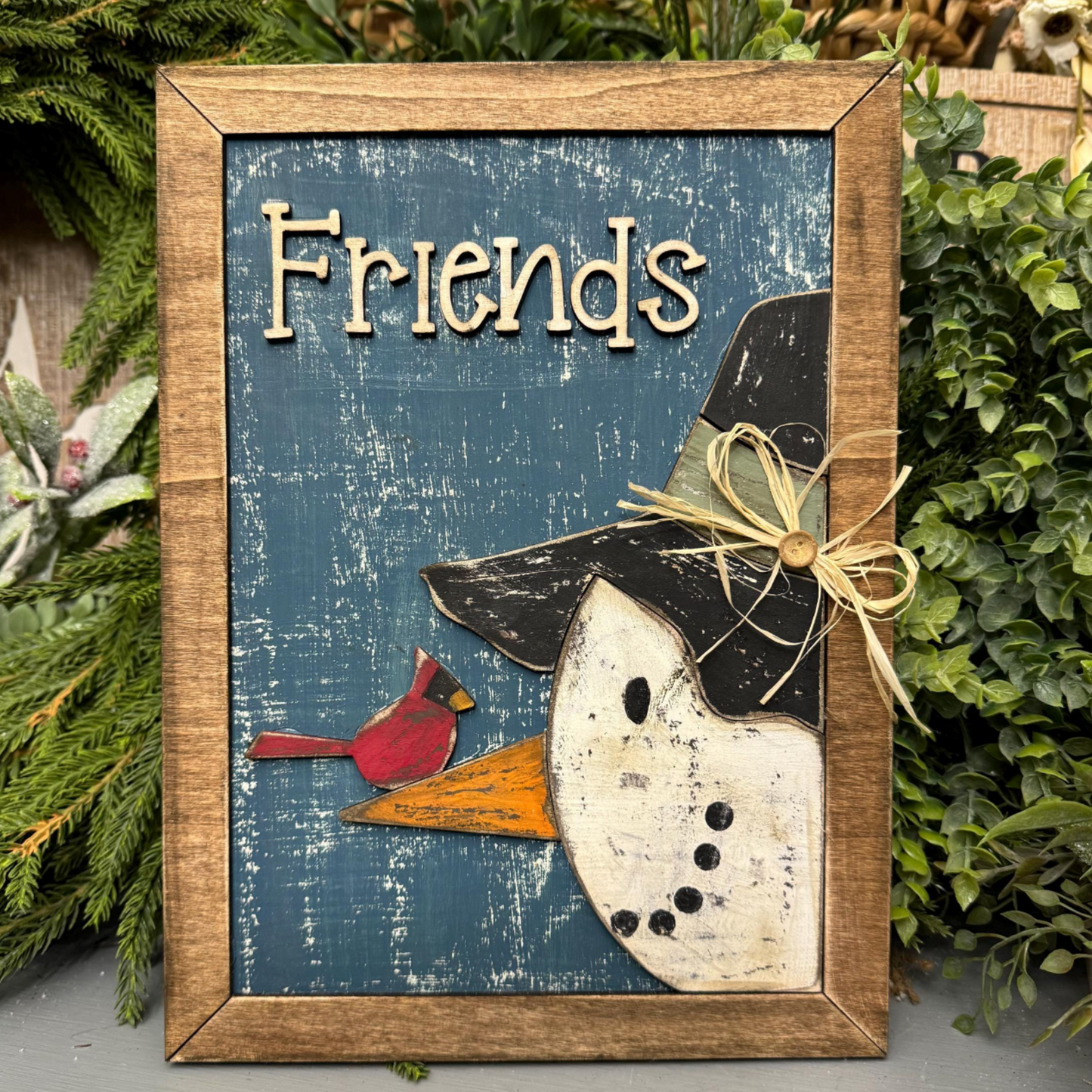 Friends- Snowman & Cardinal  | DIY Wood Kit |  Laser Cut