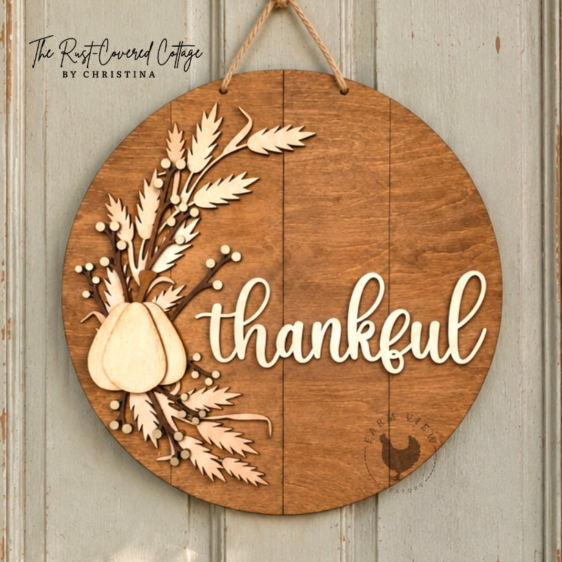 Thankful Harvest Door Hanger