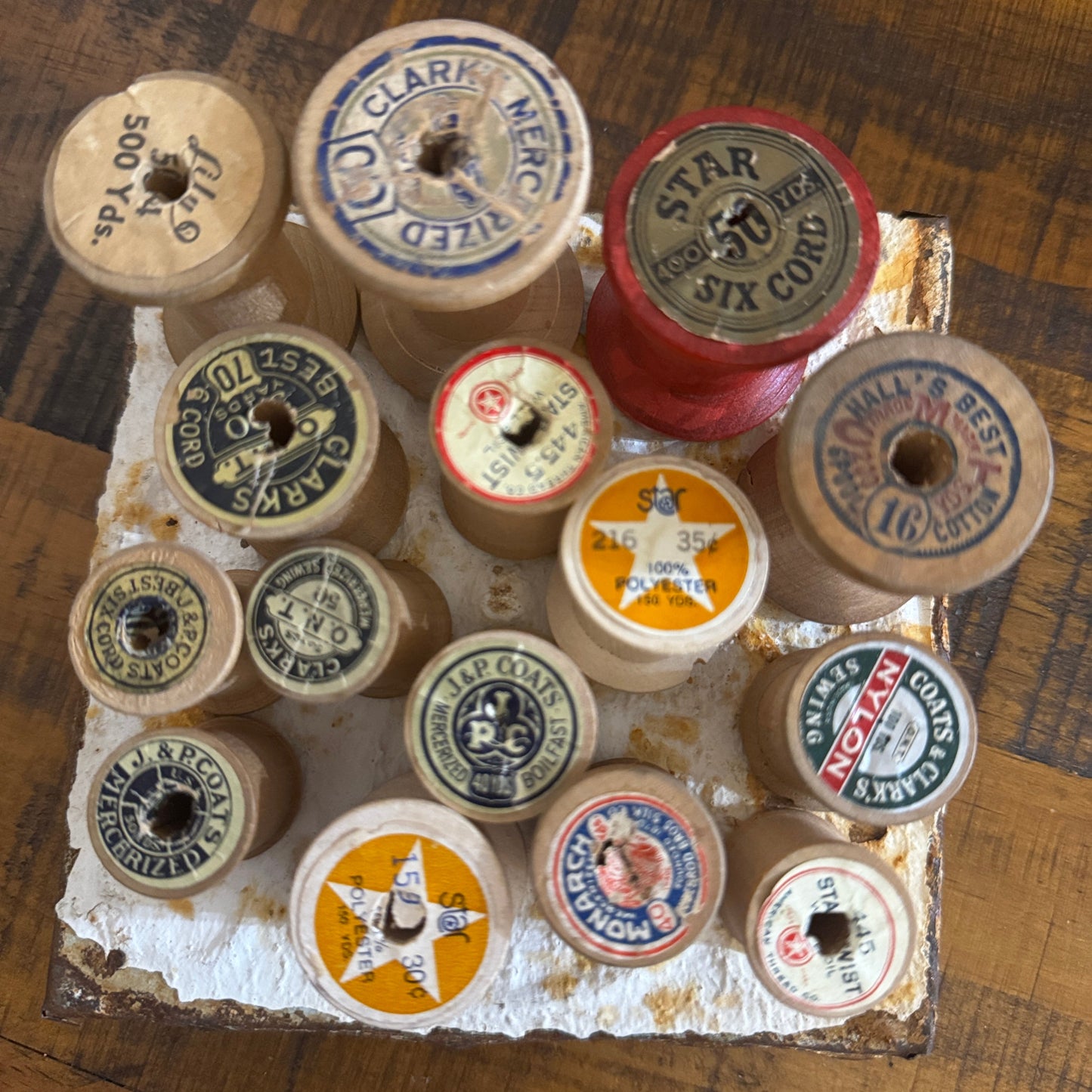 Vintage Wooden Spools Mixed Lot