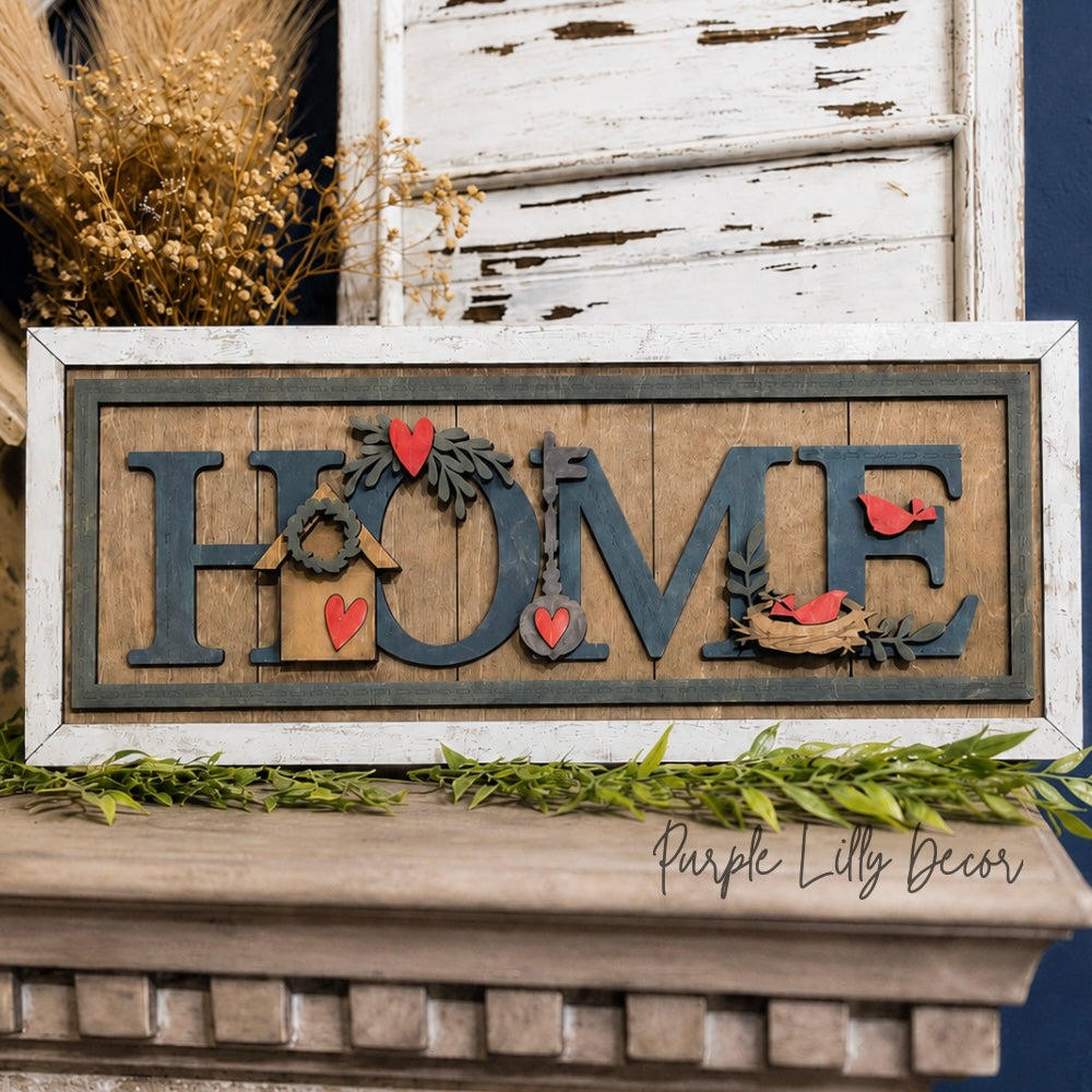 Stitched Home Sign