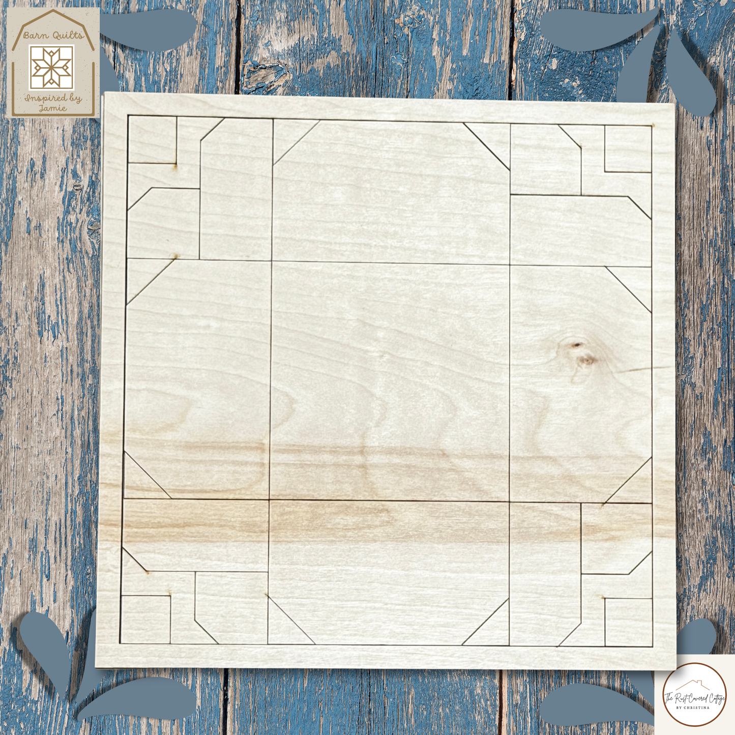Garden Flower Quilt Block- Barn Quilt DIY Wood Kit