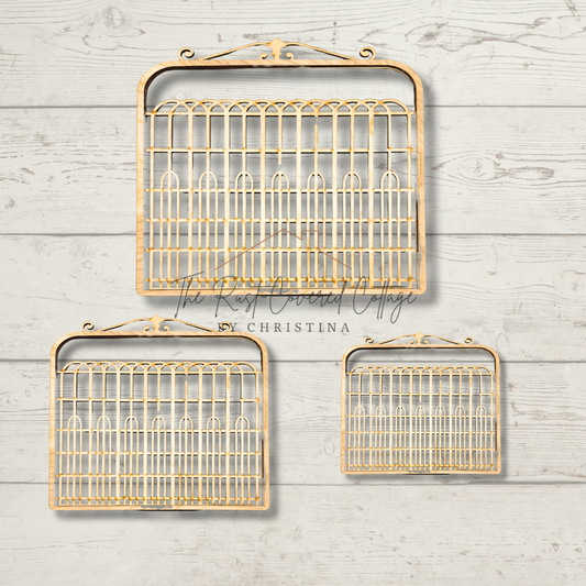 Decorative Wooden Gate Trio | Laser-Cut Birch for Crafts, Wall Decor, and Mixed Media