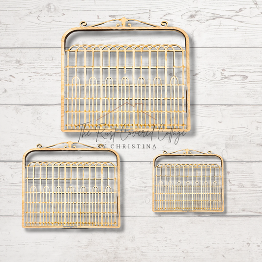 Decorative Wooden Gate Trio | Laser-Cut Birch for Crafts, Wall Decor, and Mixed Media