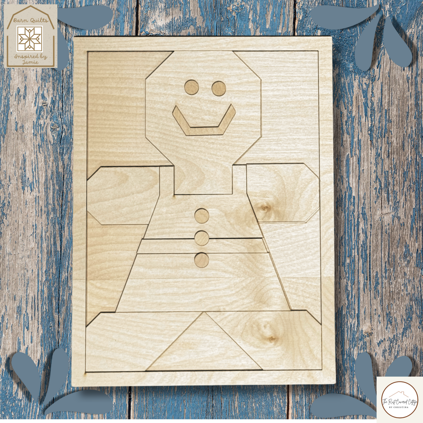 Gingerbread Girl | Laser Cut Wood Quilt Kit