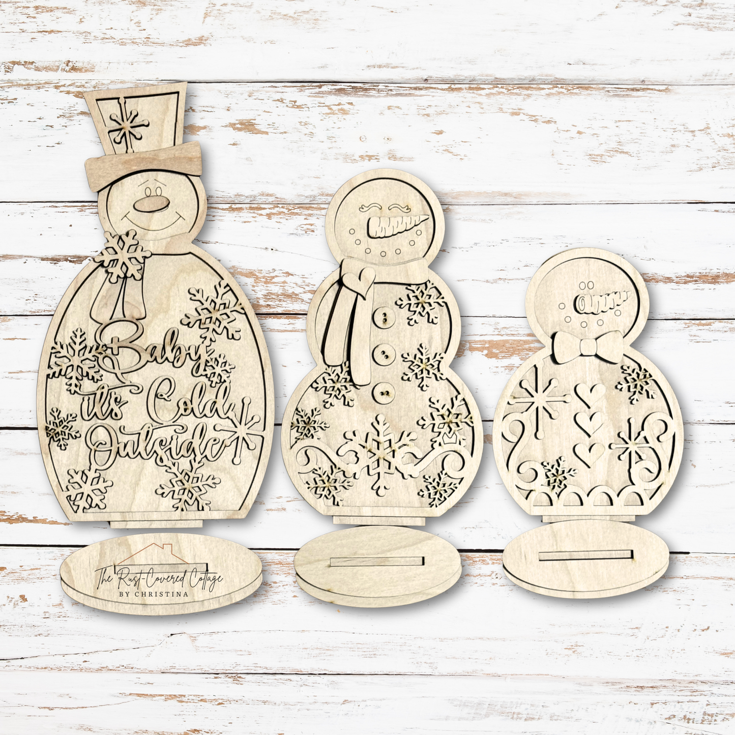 Gingerbread Snowman Family | DIY Wood Kit