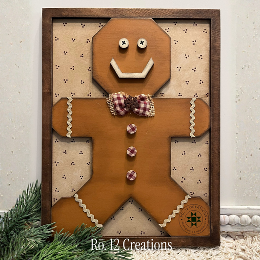 Gingerbread Boy | Laser Cut Wood Quilt Kit