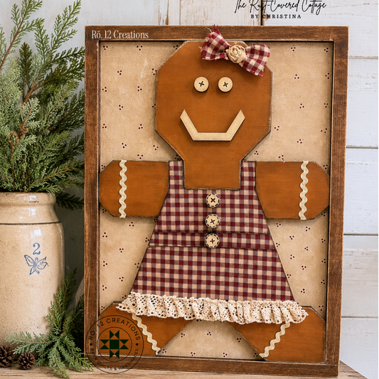 Gingerbread Girl | Laser Cut Wood Quilt Kit
