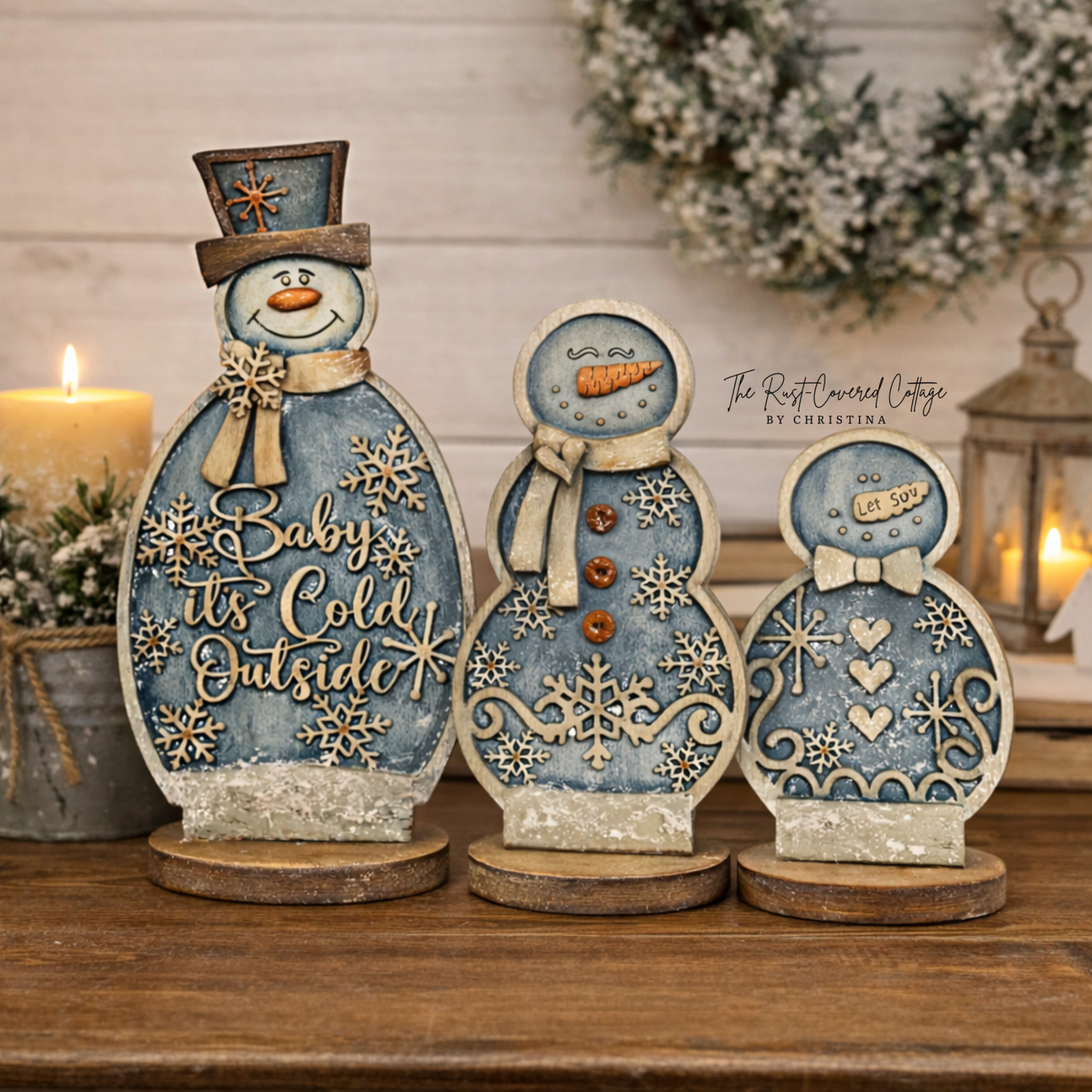 Gingerbread Snowman Family | DIY Wood Kit