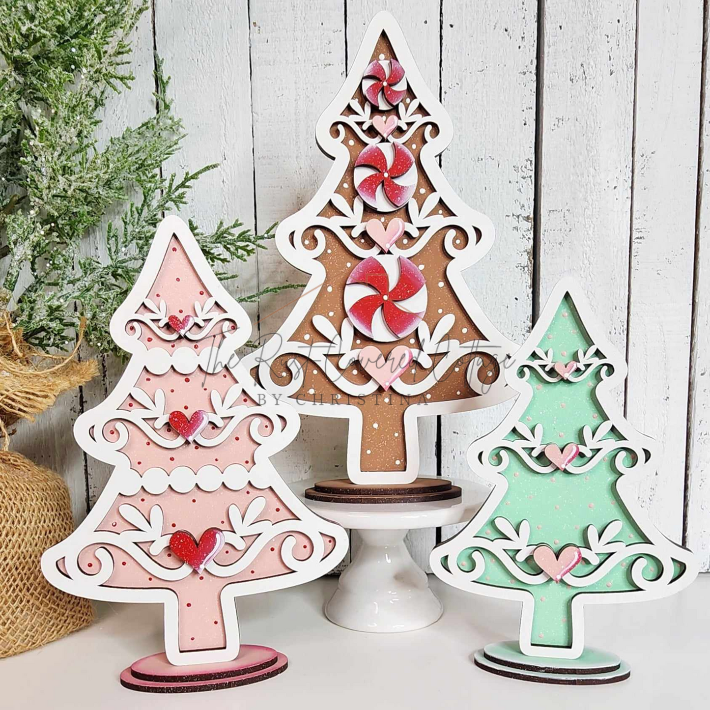 Gingerbread Trees Set | Laser Cut 1/4" Birch | Set of 3