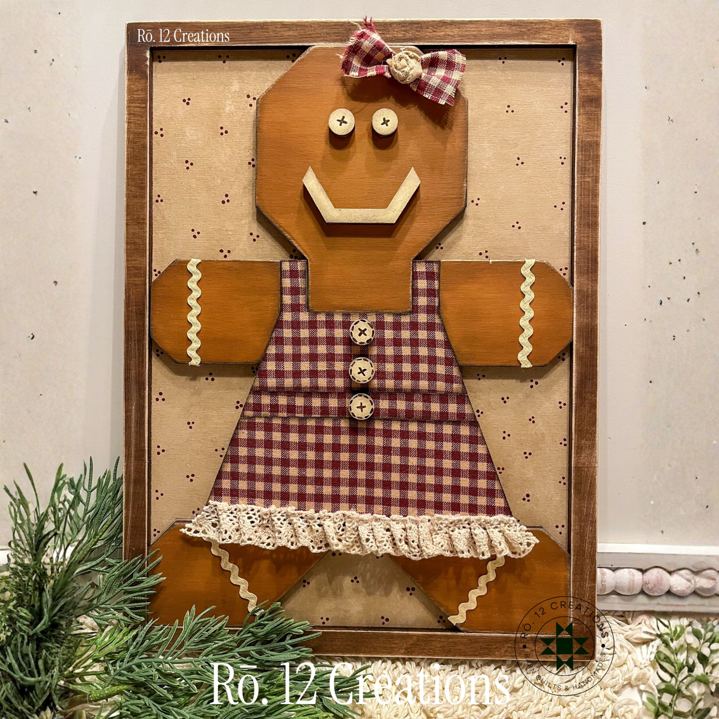 Gingerbread Girl | Laser Cut Wood Quilt Kit