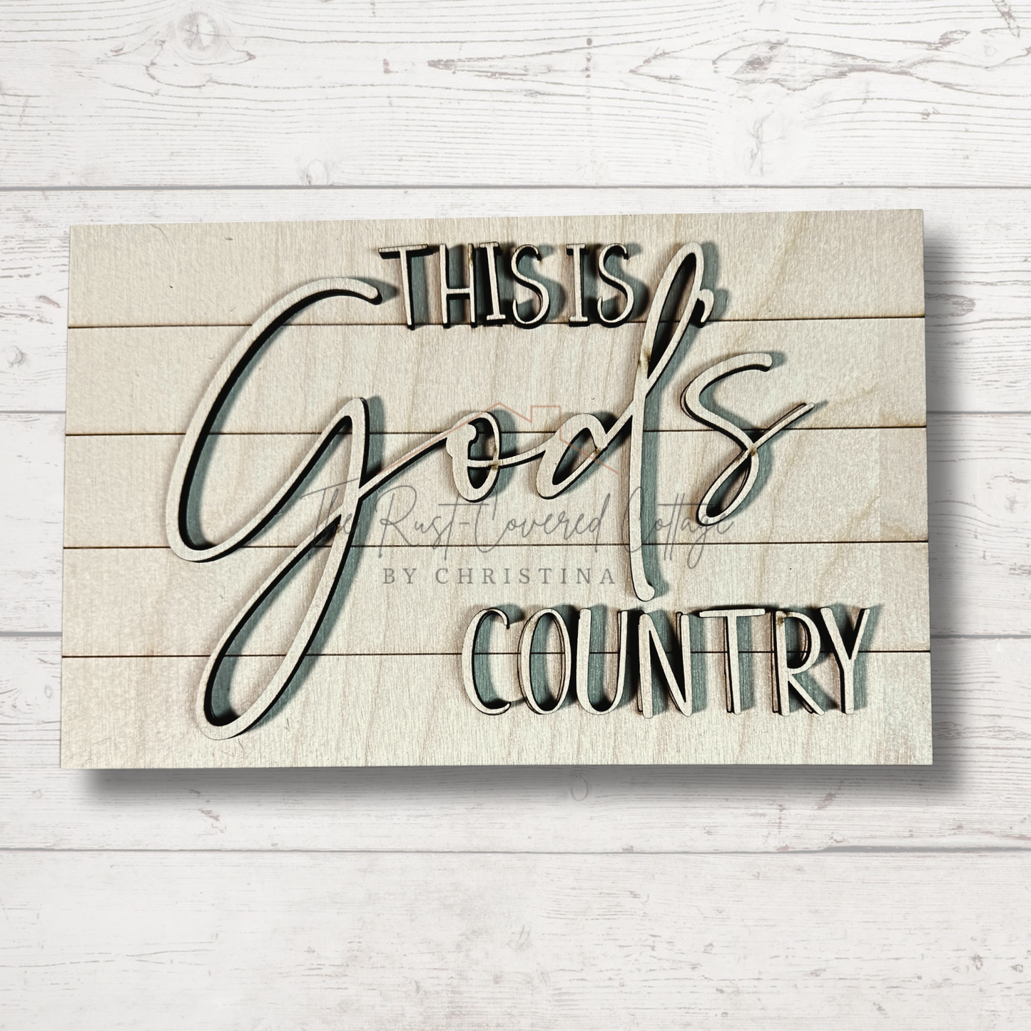 "This Is God's Country" Farmhouse Frame Insert – DIY Laser Cut Kit