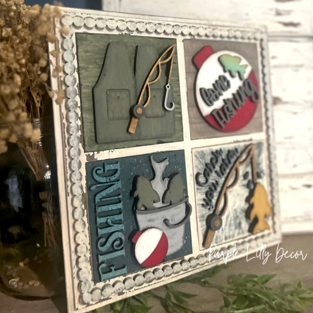Gone Fishing Mini Sign Set