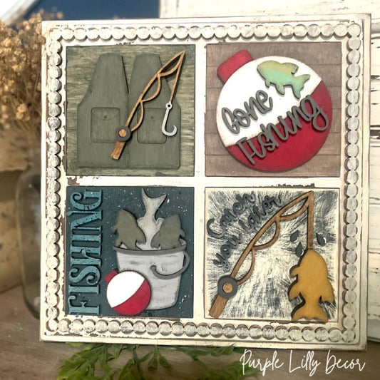 Gone Fishing Mini Sign Set