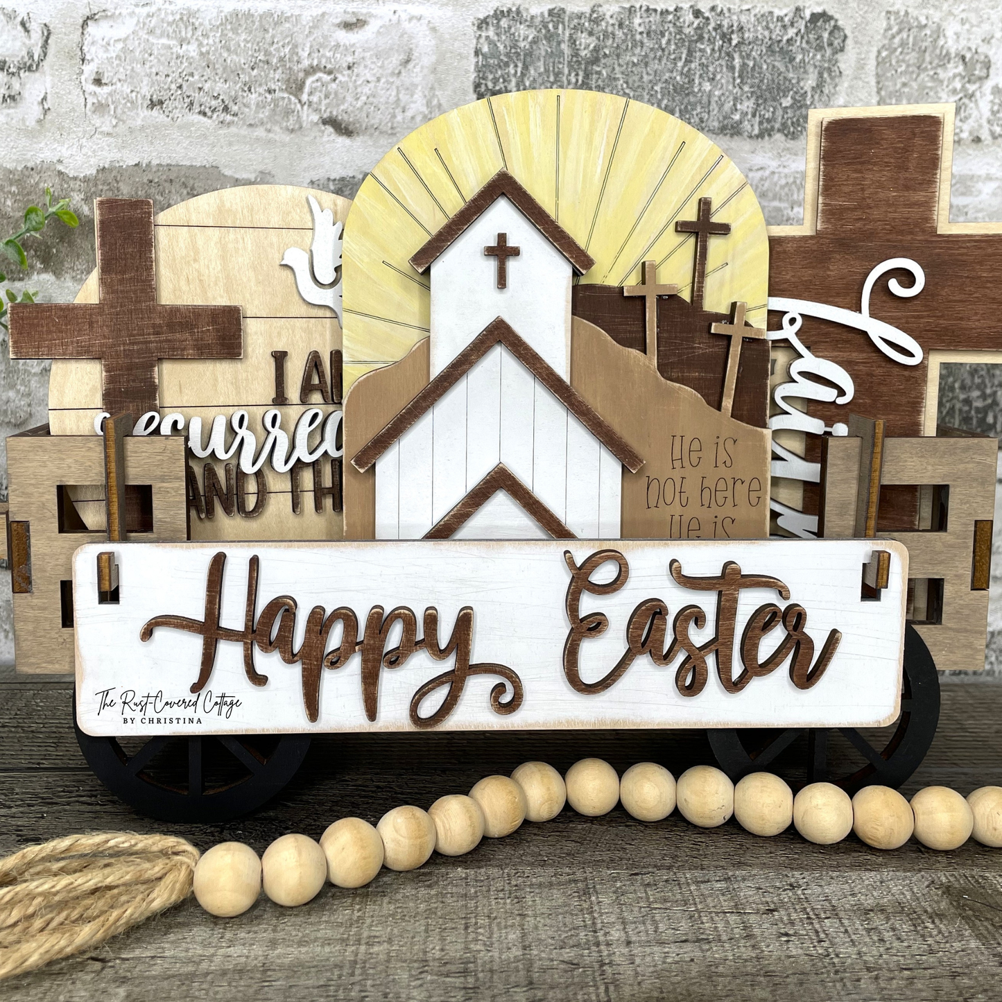 Happy Easter Wagon Insert Wood Kit