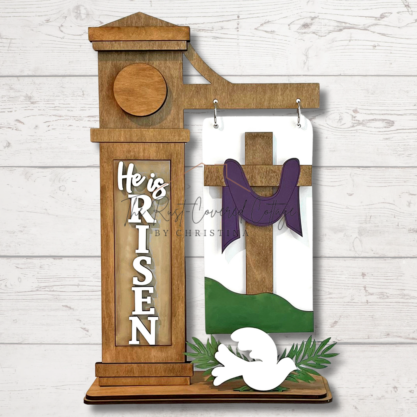 He Is Risen Interchangeable Sign - Unfinished DIY Kit