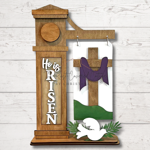 He Is Risen Interchangeable Sign - Unfinished DIY Kit – The Rust ...