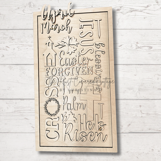 He Is Risen Collage | Easter | Wood Kit