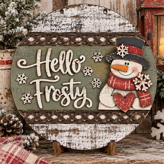 Hello Frosty Interchangeable Round Insert