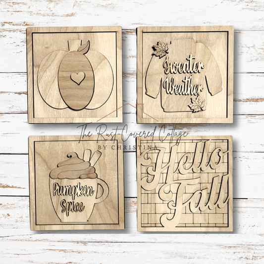 Hello Fall Mini Signs | DIY | Wood Kit
