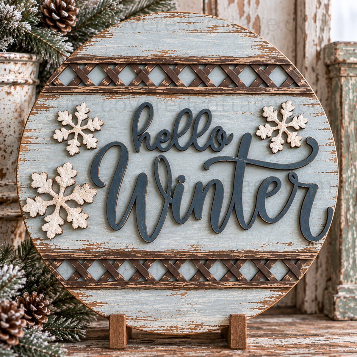 Hello Winter Interchangeable Round Insert