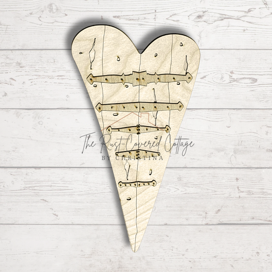 Hinged Heart - 12" Layered DIY Decor