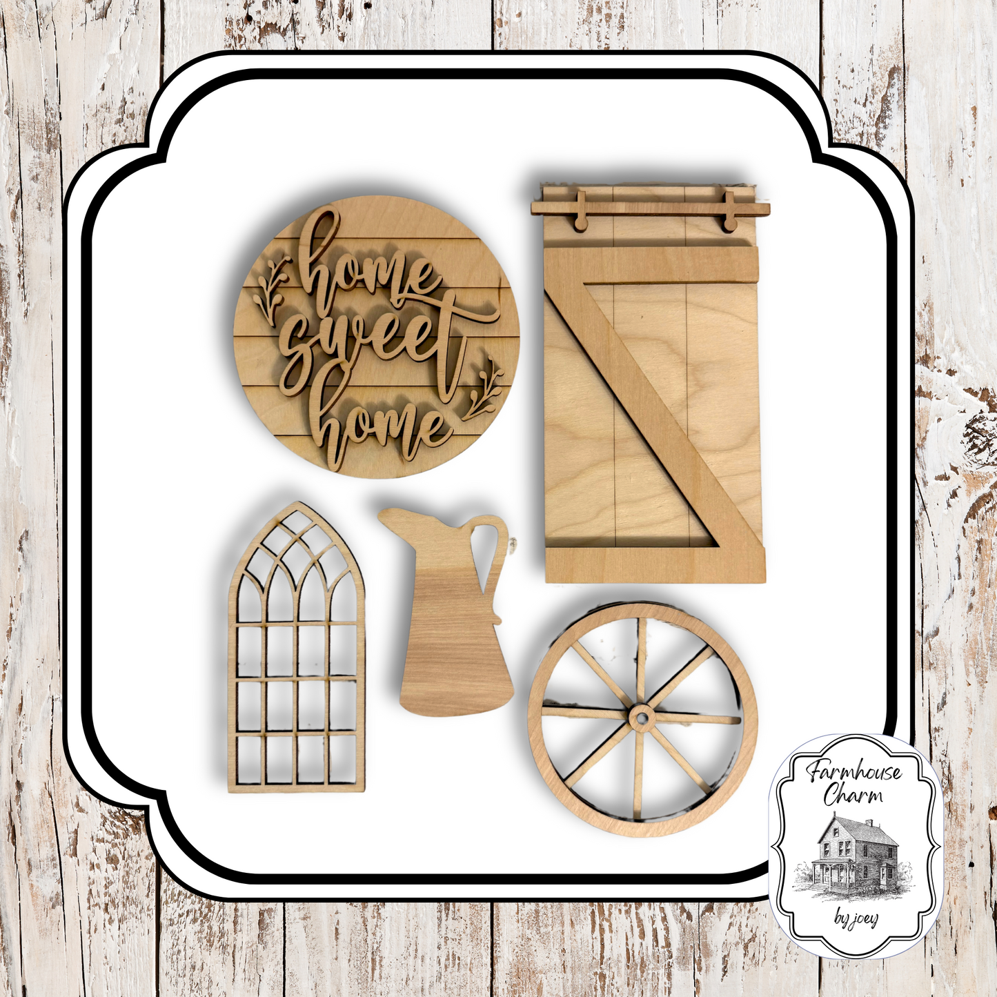 Farmhouse "Home Sweet Home" Decor Set| DIY Wood Kit