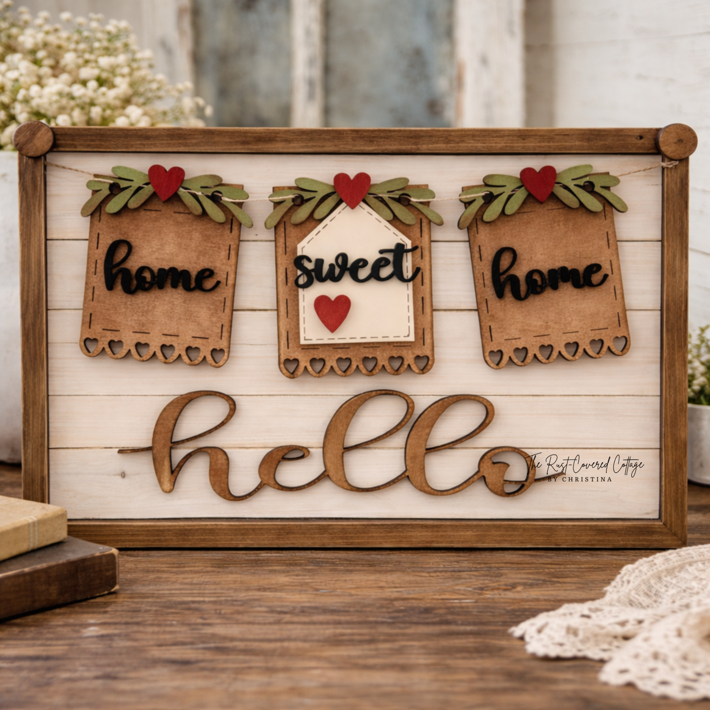 Home Sweet Home Banner Set – Interchangeable Sign Add-On (DIY Wood Kit)