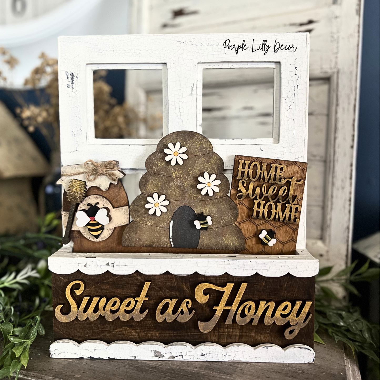 Sweet as Honey Insert – Interchangeable Window Box – DIY Wood Kit