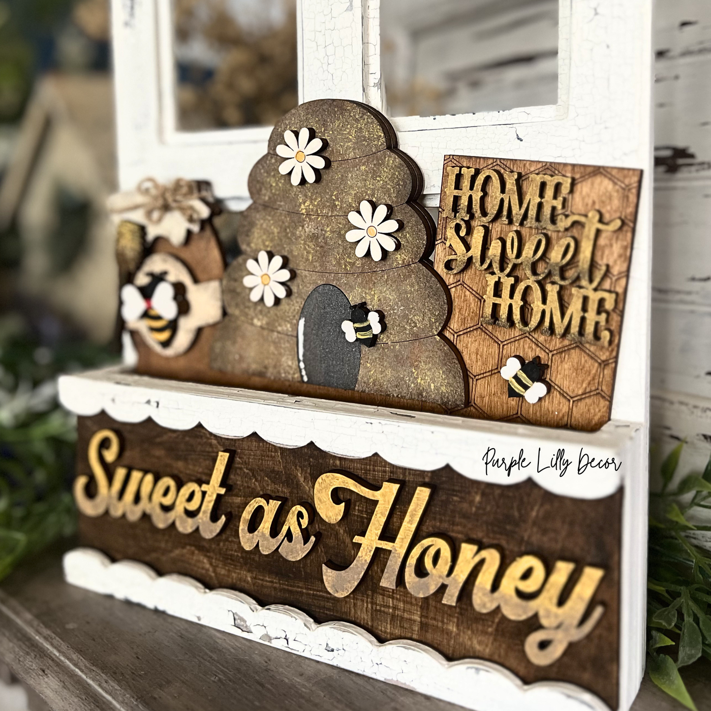 Sweet as Honey Insert – Interchangeable Window Box – DIY Wood Kit