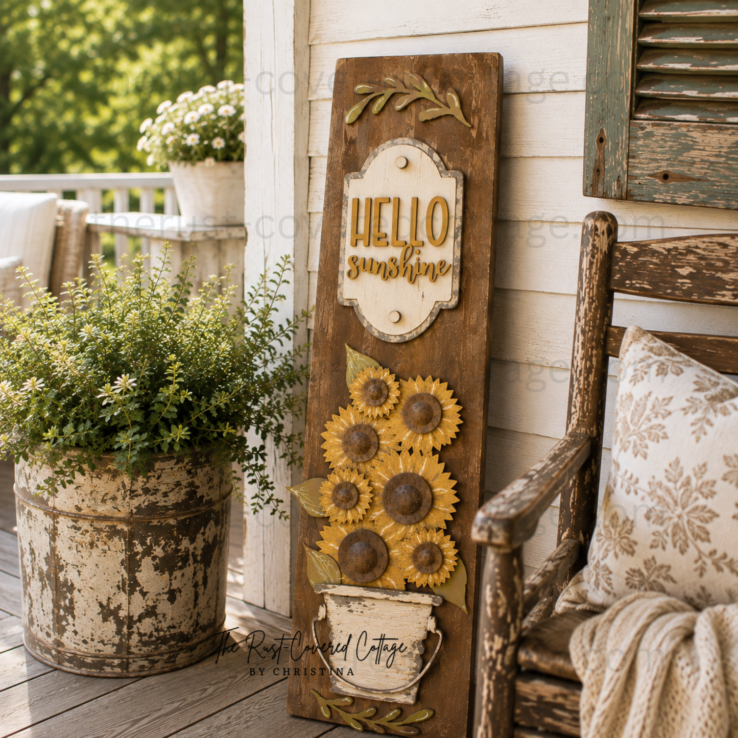 Hello Sunshine Porch Leaner Insert
