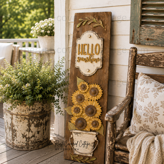 Hello Sunshine Porch Leaner Insert
