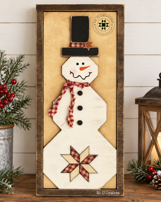 Snowman Quilt Block
