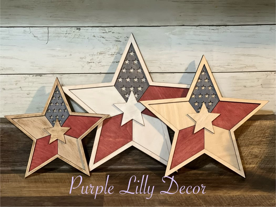 Americana Barn Quilt Stars