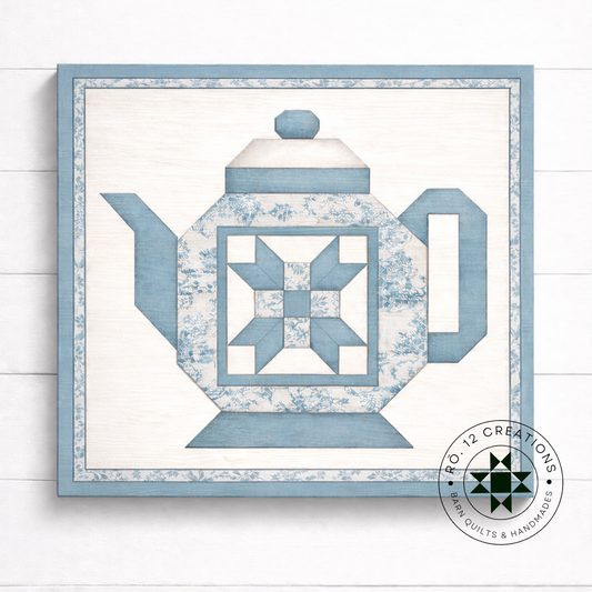 Spring Teapot- Barn Quilt DIY Wood Kit