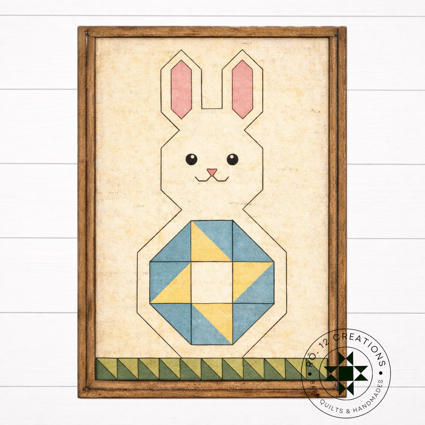 Spring Bunny with Friendship Star – Barn Quilt DIY Wood Kit