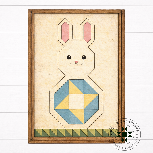 Spring Bunny with Friendship Star – Barn Quilt DIY Wood Kit