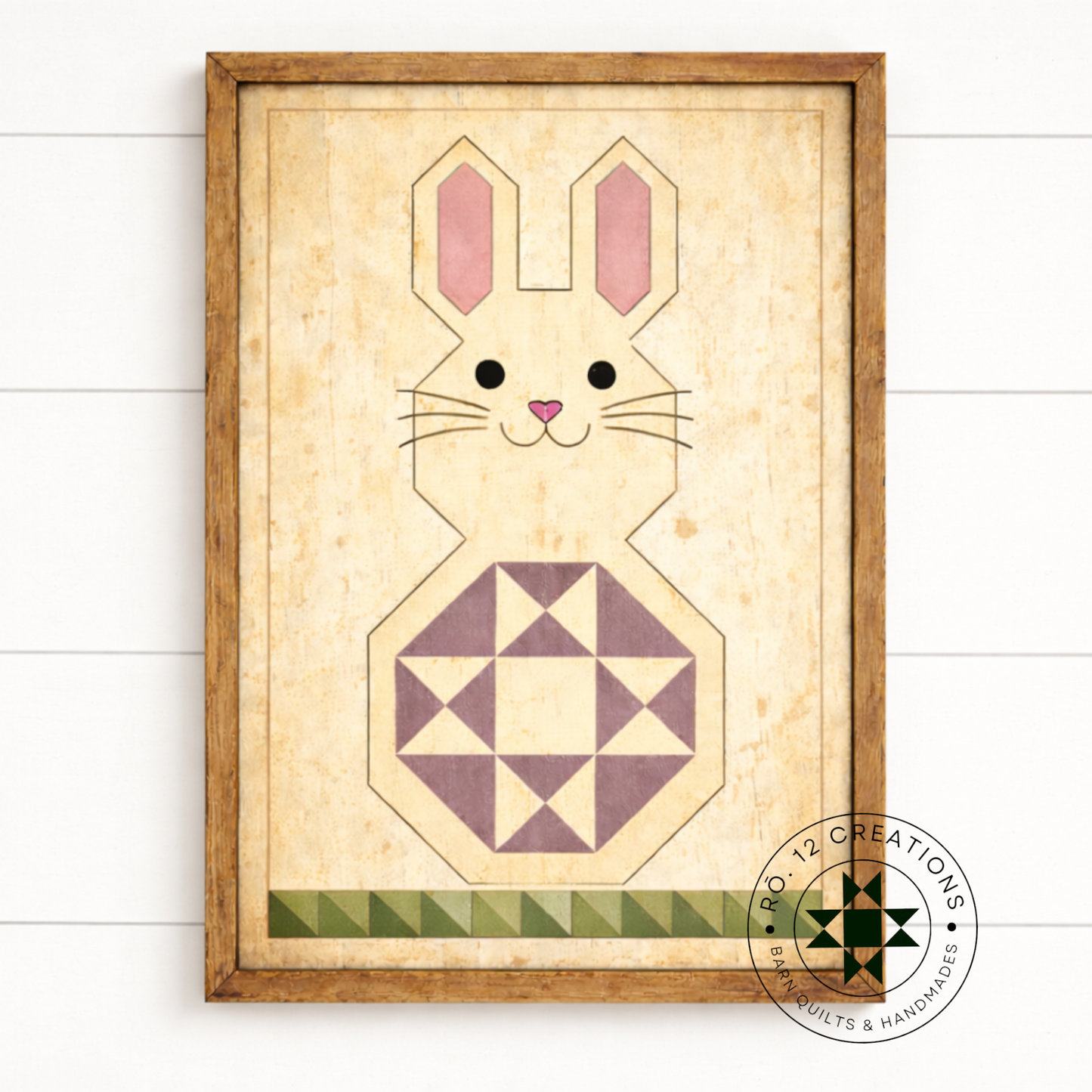 Spring Bunny with Ohio Star – Barn Quilt DIY Wood Kit