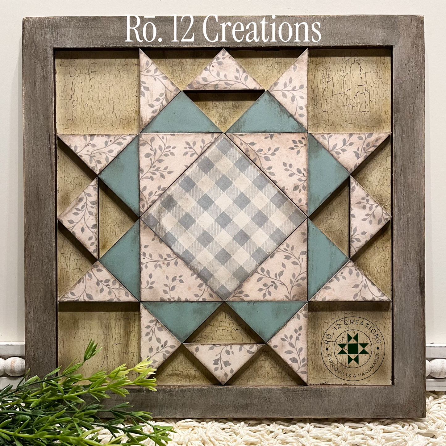 Vintage Crown of Thorns- Barn Quilt DIY Wood Kit