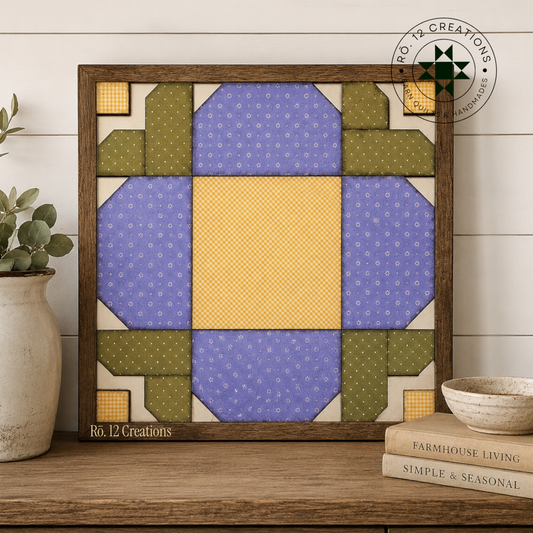 Garden Flower Quilt Block- Barn Quilt DIY Wood Kit