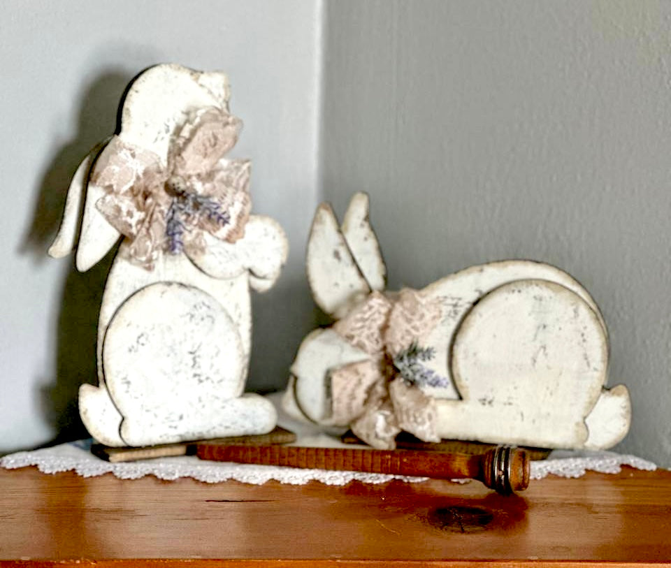 Rustic Bunnies- Shelf sitters