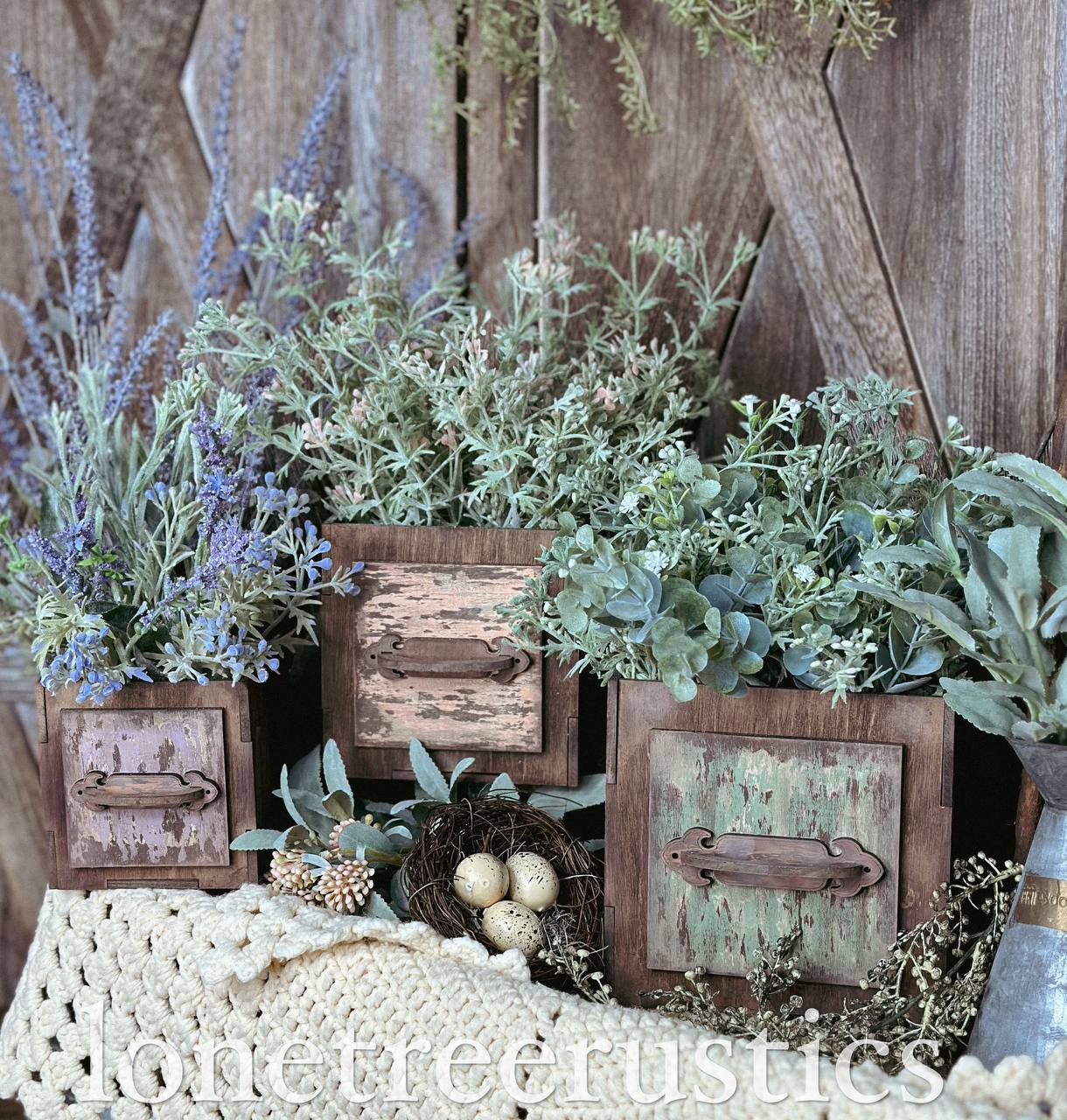 Rustic Planter boxes