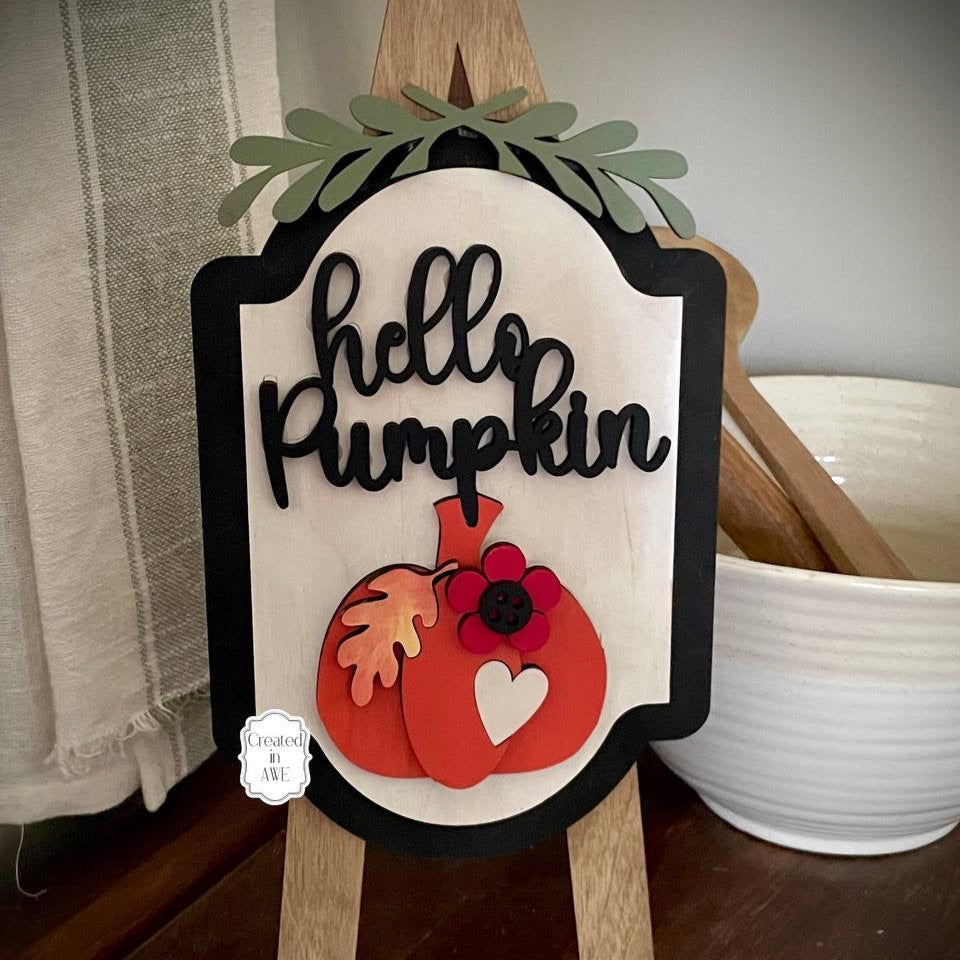 Fall Easel Insert Set – Hey Boo, Give Thanks & Hello Pumpkin | Interchangeable Easel Signs