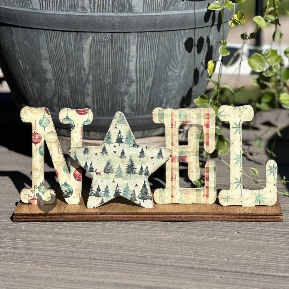 NOEL Shelf Sitter - DIY Wooden Holiday Decoration