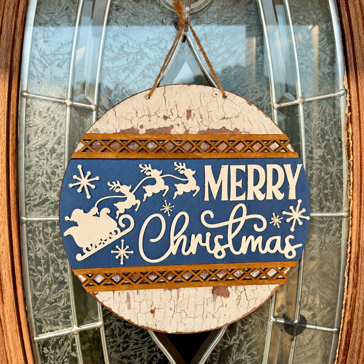 Merry Christmas Interchangeable Round Insert