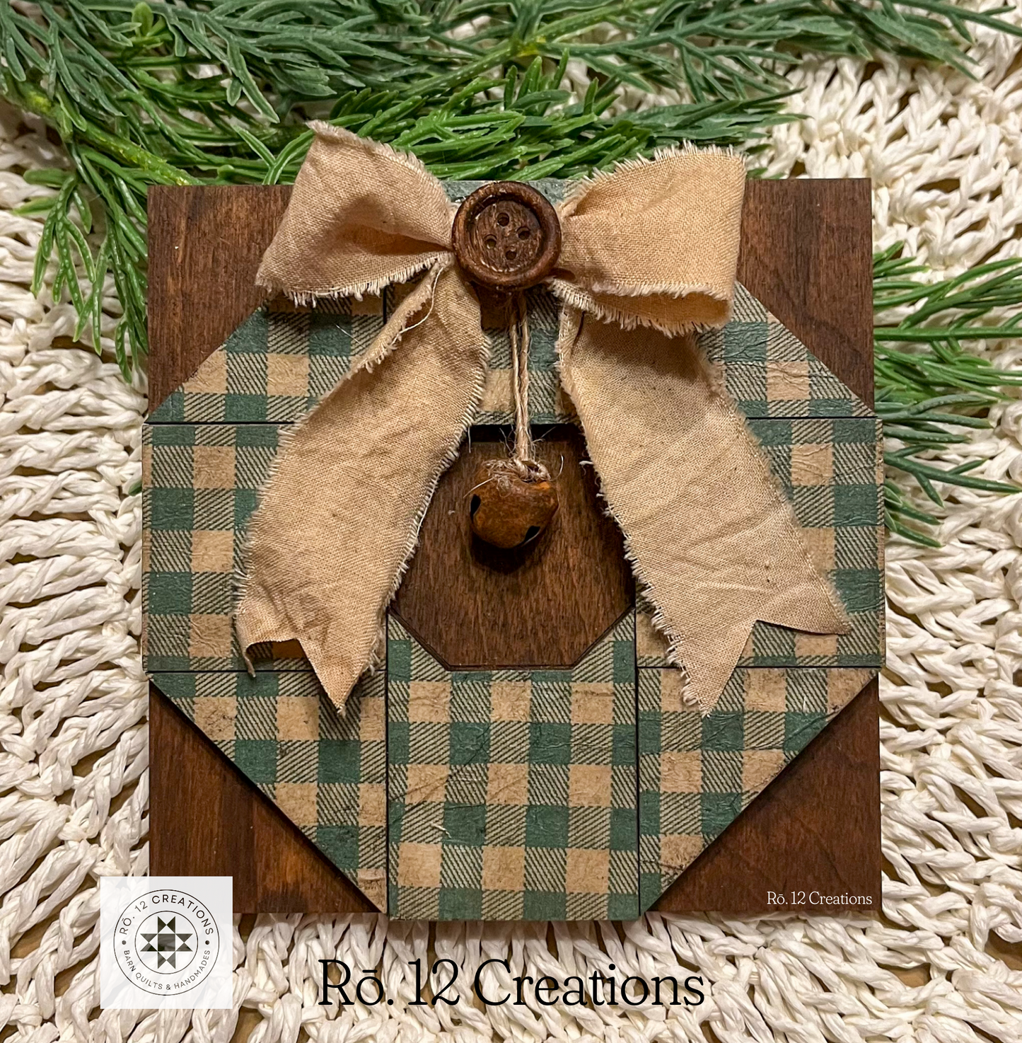 Christmas Mini Quilt Blocks | Set of 4 | Laser Cut DIY Wood Kit | 1/4" Birch, 4.25" Unfinished