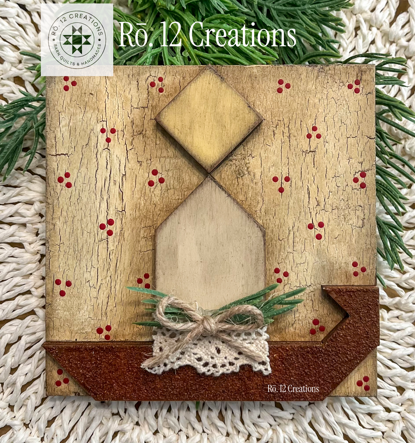 Christmas Mini Quilt Blocks | Set of 4 | Laser Cut DIY Wood Kit | 1/4" Birch, 4.25" Unfinished