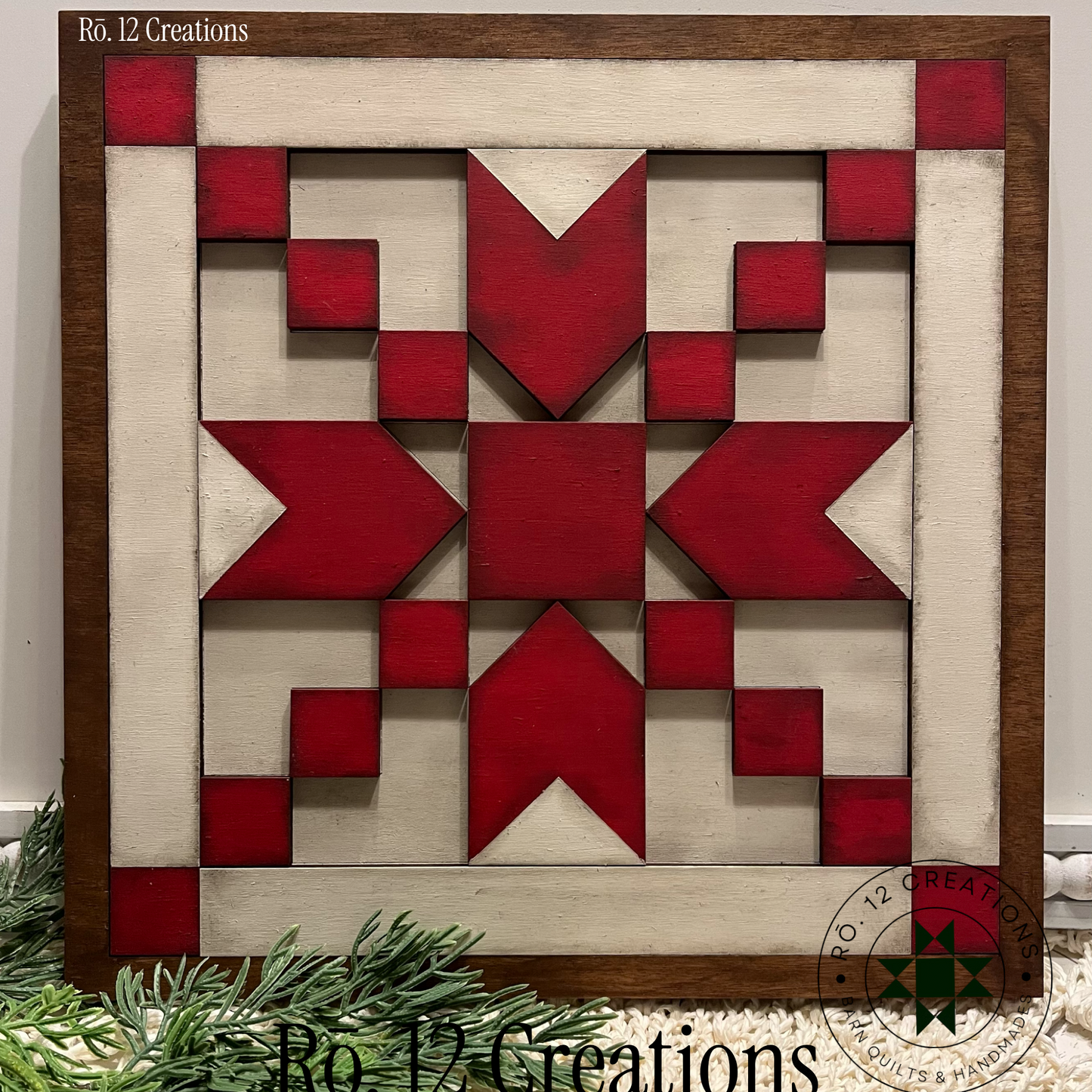 Stepping Stones Quilt Block | Laser Cut DIY Wood Kit | 1/4" Birch, 10.5" Unfinished
