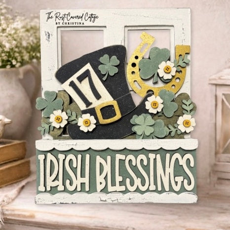 Irish Blessings Window Box Insert - Finished