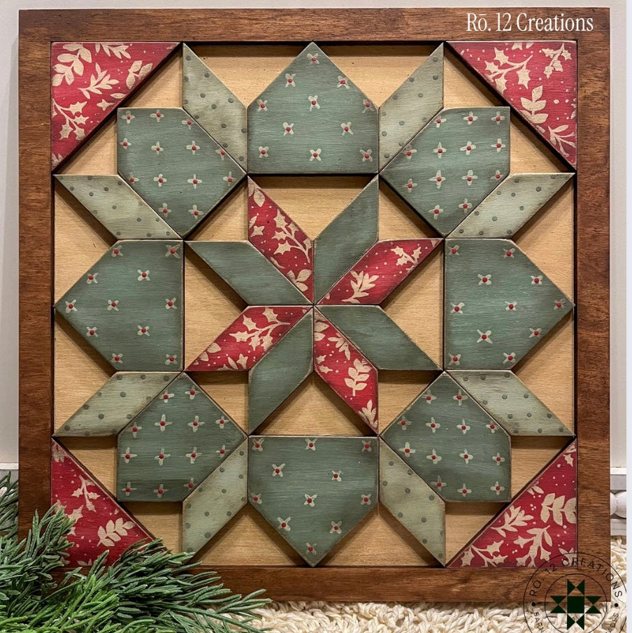 Star of Bethlehem Quilt Block | Laser Cut DIY Wood Kit | 1/4" Birch, 10.5" Unfinished